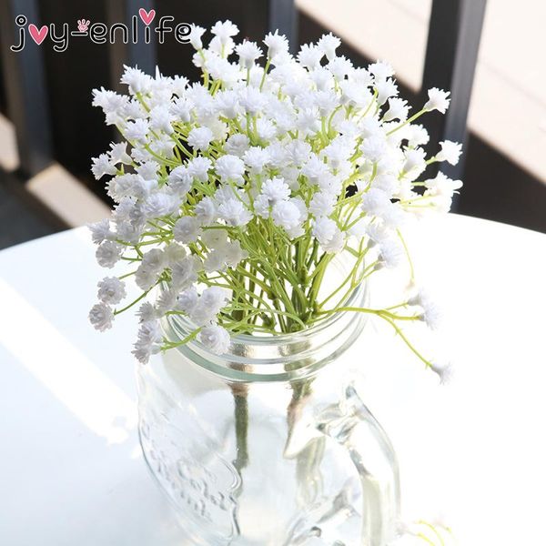 

decorative flowers & wreaths 1pcs gypsophila artificial bouquet fake flower white wedding decoration birthday home display