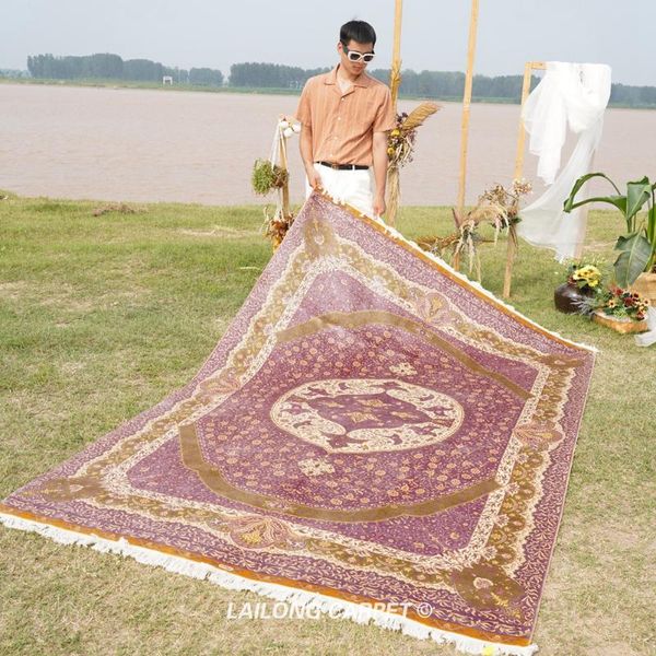 

carpets 6'x9' the persian style handmade area rug silk tabriz carpet (yl0275a)