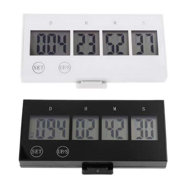 Relógio de contagem regressiva de dias com tela digital LCD, timer de cozinha, lembrete de evento, para casamento, aposentadoria, laboratório, cozinha, C7AC, temporizadores