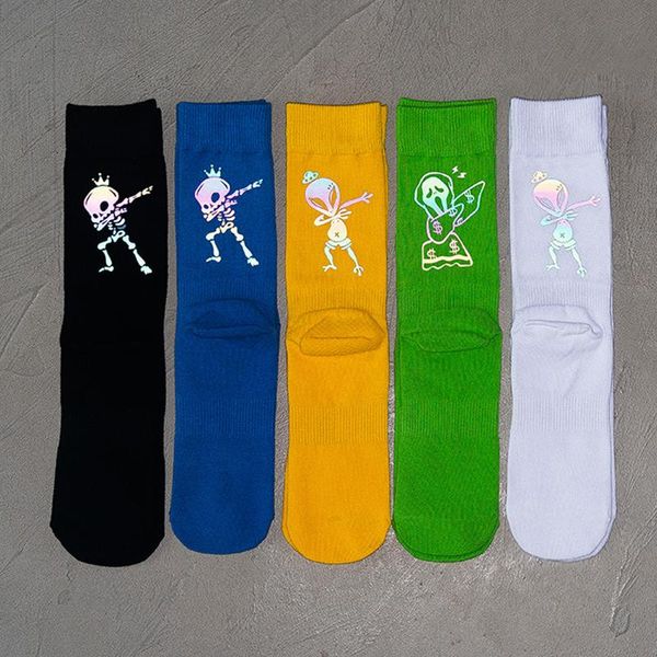 

men's socks glow in the dark ankle for women men unisex, japan novelty luminous cartoon night dress reflection light, Black