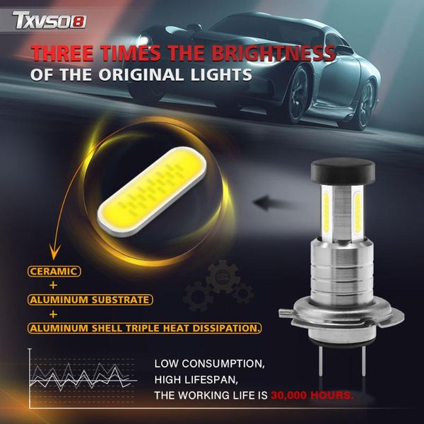 

car headlights dc9v-32v led fog lamp 110w 360 degrees auto high/low beam m7/h7