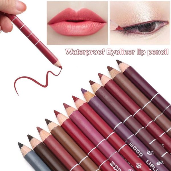 

lip pencils 1pc professional wood liner pen eyeliner pencil long lasting colorful lady charming women fashion makeup cosmetic tool