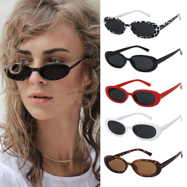 

sunglasses trendy cow color small frame fashion oval striped gafas de sol montura pequeÃ±a para mujer, White;black