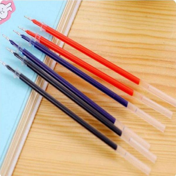 

refills novelty stationery 5 pcs/lot gel pen refill 0.5mm black blue ink for roller ball pens school office suppliers, Black;red