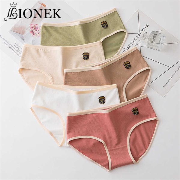 

women's panties bionek woman morandi color briefs cotton traceless breathable comfortable girl thong casual, Black;white
