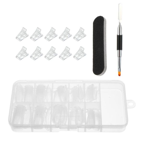 

nail art kits 100 false manicure tool with 1 extension brush 10 clip file