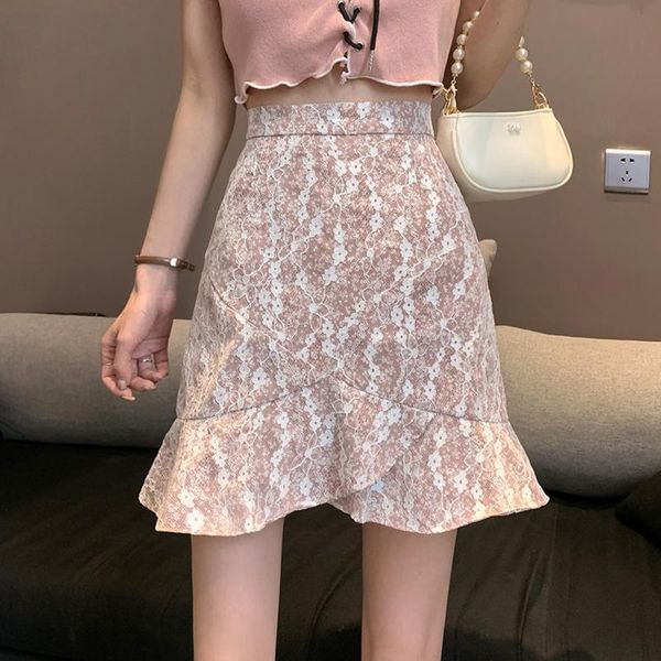 

summer irregular hip skirt high waist a-line skirts women, Black
