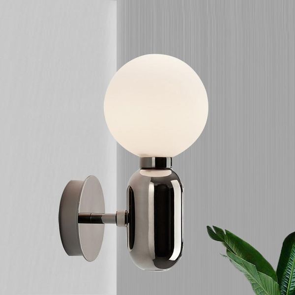 

wall lamps postmodern minimalist nordic style living room bedroom light personality creative glass ball bedside