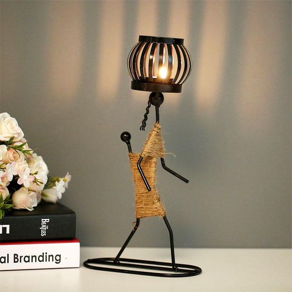 

candle holders strongwell nordic metal candlestick abstract character sculpture holder decor handmade figurines home decoration art gift