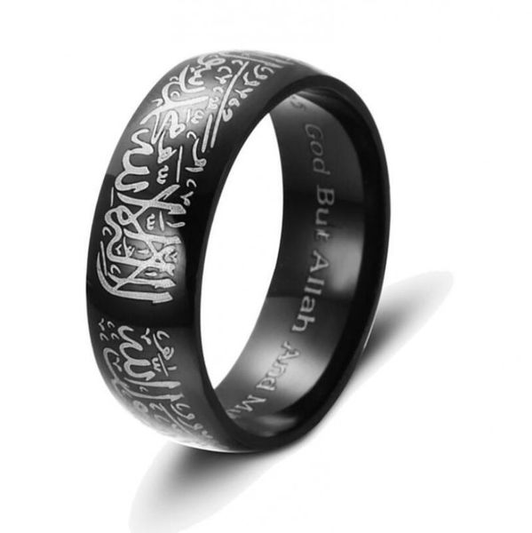 

cluster rings greek text classic stainless steel ring for men's fashion jewelry beautiful gifts, Golden;silver