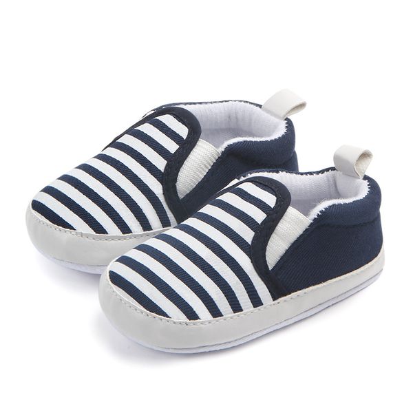 Weiche Lauflernschuhe für Babys, Kleinkinder, gestreift, Frühling und Herbst, Baumwolle, Lauflernschuhe