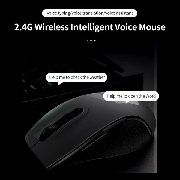 

2.4g wireless mouse voice typing/translation pc ai intelligent silent office 1200dpi mice for computer