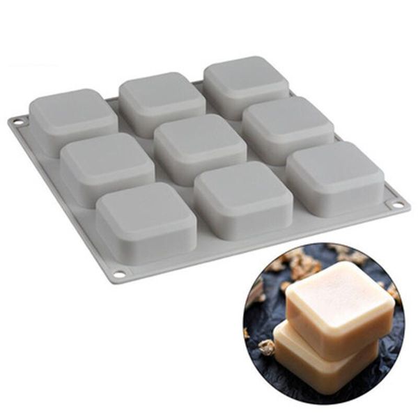 

craft tools diy 9 grid silicone soap mold handmade making square moulds tool accessories baking for