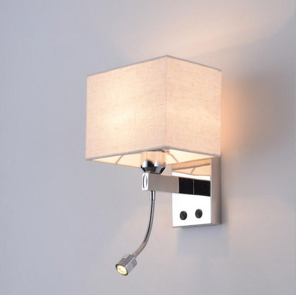 

wall lamps modern simple bedside led bedroom reading lamp el room engineering lights ul ce foreign trade stainless steel