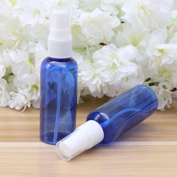 

storage bottles & jars 5pcs 50ml empty spray bottle pet perfume refillable portable liquid with white lid for travel home