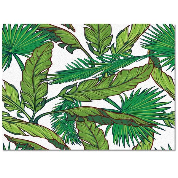 

carpets leaves tropical green bedroom decoration living room rug for home mat