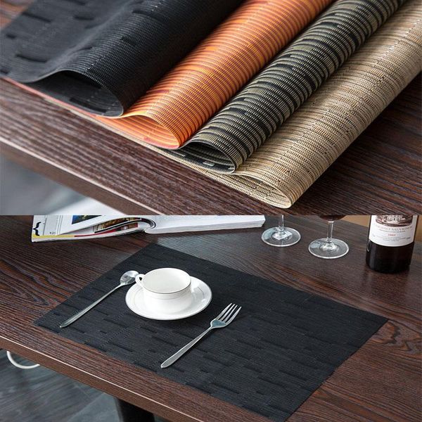 

mats & pads modern elegant pvc placemat dining table mat cafe anti-slip placemats bowl pad cup coasters kitchen accessories