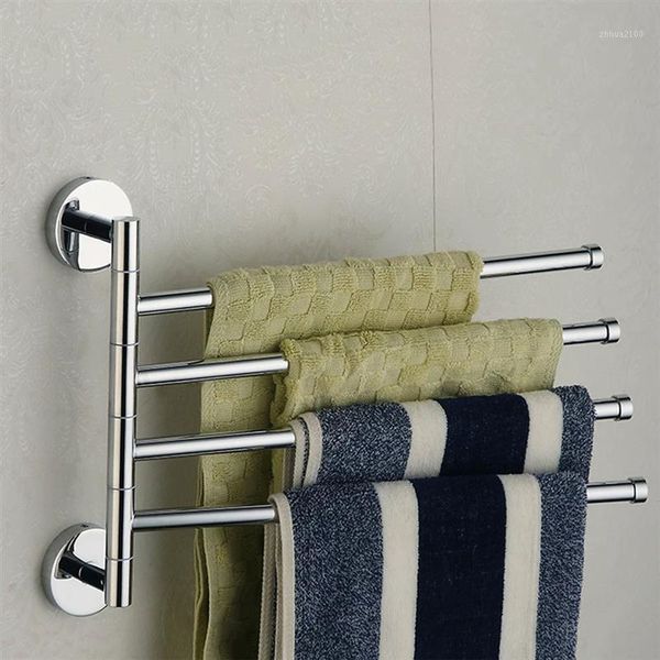 

towel racks stainless steel bar rotating rack wall mounted polished holder for kitchen organizer bathroom accessories1
