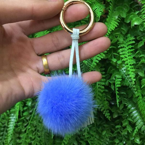 

keychains wholesale charm genuine pompom bag ornament pendant keychain, Silver