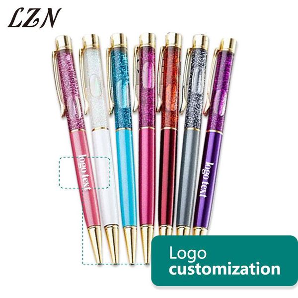 

ballpoint pens lzn design crystal foil company logo gift ideas laser engraved metal customized with your and web url contacts, Blue;orange