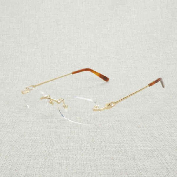 

factory direct price luxury rimless clear frame men square eyeglasses for computer reading oculos gafas for beaching driving 011n, White;black