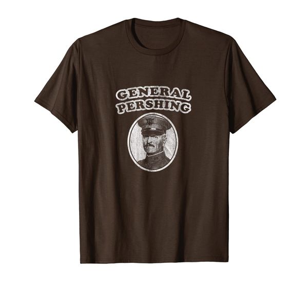 

retro general pershing t-shirt by history book tees, White;black