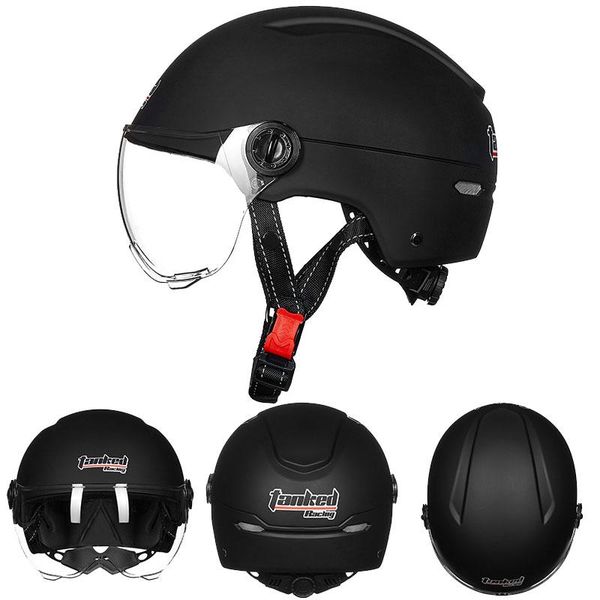 

summer tanked racing half face motorcycle accessories helmet electric bicycle motorbike safety helmets of abs pc lens casco moto
