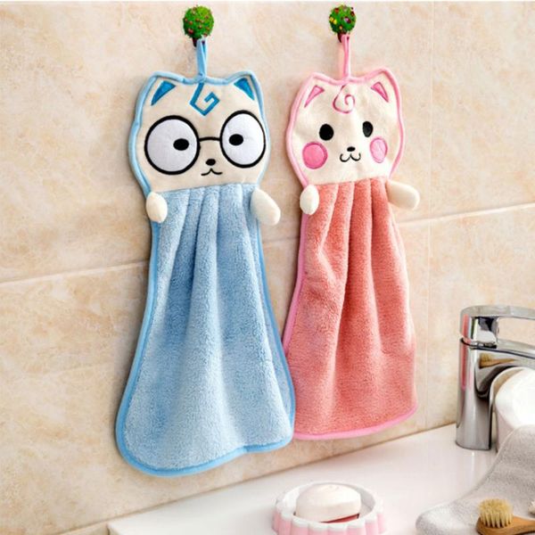 

towel 28*47cm washclothes durable clean kitchen for cat pattern bath tableware dishcloth cleaning pool rag child hanging