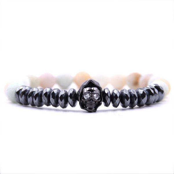 

beaded, strands natural stone beads bracelets buddha lava round elasticity rope for women & men jewelry, Black