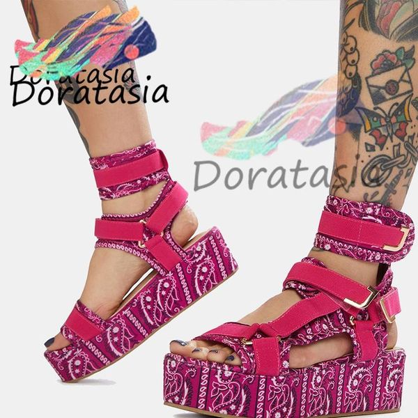 

big size 43 ins women summer wedges shoes casual sandals open toe buckle gladiator, Black