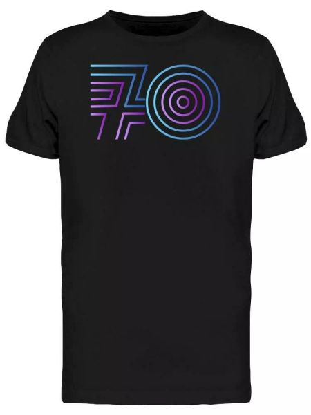 

70 Line Blue Pink Number Tee Men's -Image by Shutterstock, White;black