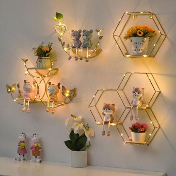 

other home decor nordic creative non perforated decorative pendant wall decoration living room milk tea shop hydroponic hanging shelf