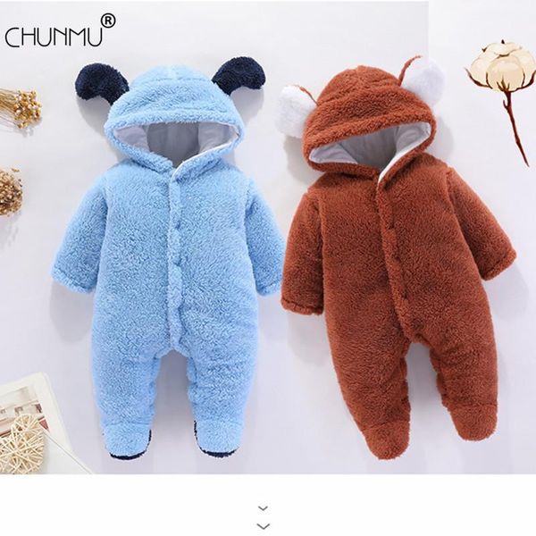 

jumpsuits born baby romper autumn winter costume boys clothes fleece warm girls clothing casual overall rompers jumpsuit, Blue