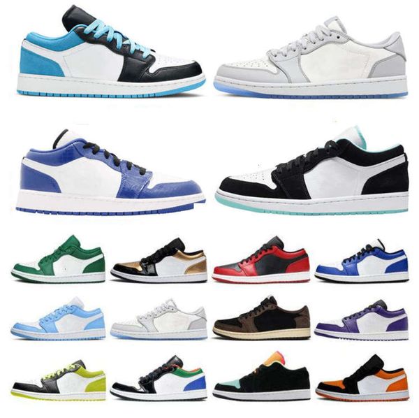 

2021 jumpman women men basketball shoes 1s low zoom racer travis 1 scotts shoe ladies sports trainers sneaker size 36-45, Black