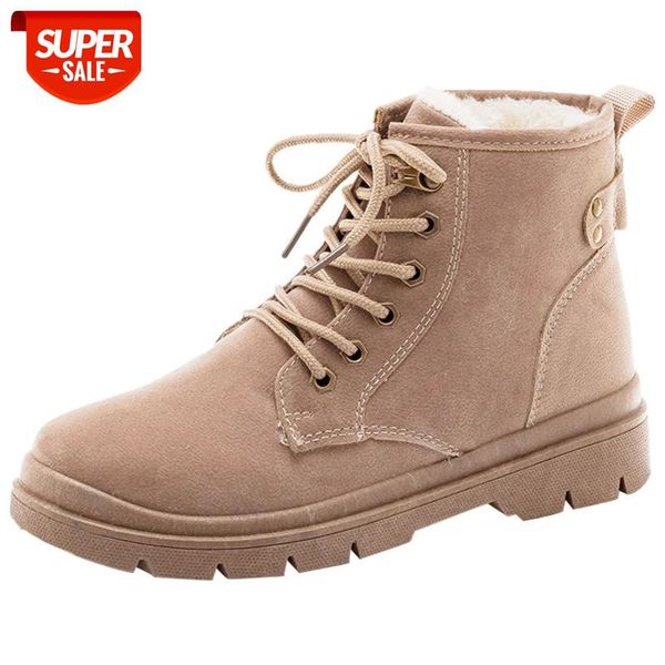 

fujin women snow boots lace up fashion winter plush fur warm female boots women warm ankle botas mujer winter ladies shoes #tj0q