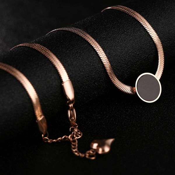 

pendant necklaces meyrroyu stainless steel black enamel acrylic round necklace for women choker 2021 trend punk party gift fashion jewelry, Silver