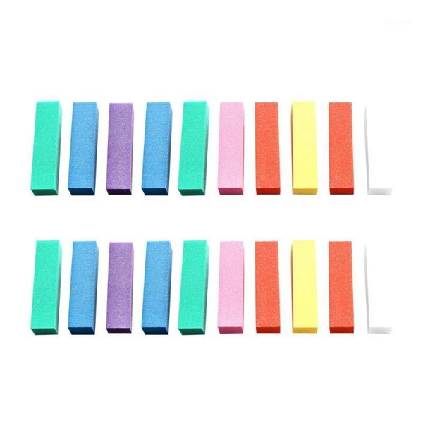 

20pcs nail buffer block pedicure manicure polisher professional art supplies acrylic tools accessories1, Red;gold
