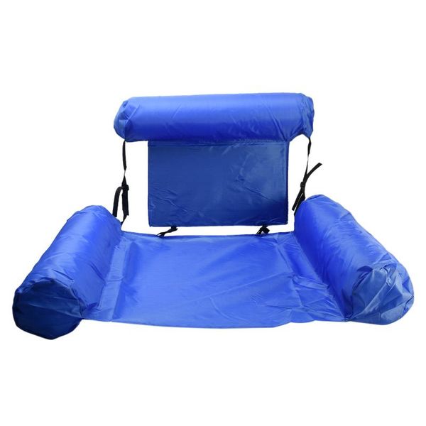 

life vest & buoy folding double use entertainment water bed inflatable hammock swimming pool chair with backrest float lounge safe summer be