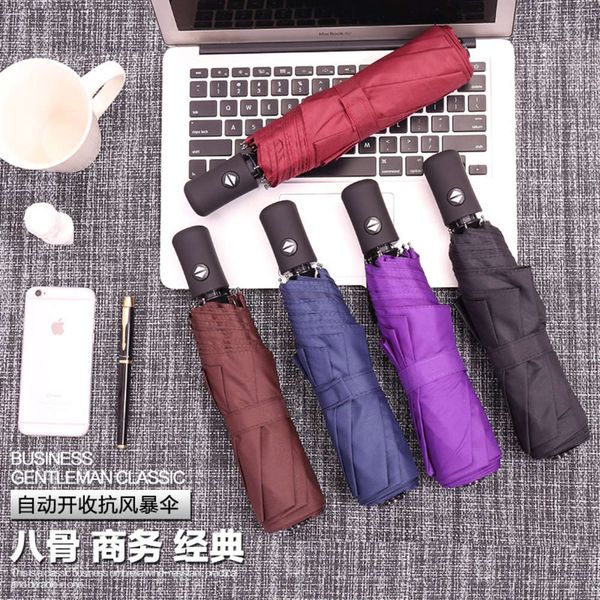 

three fold automatic umbrella 306 self opening and collecting folding high grade gift advertising