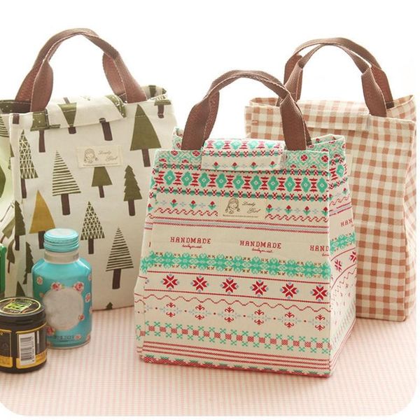 

storage bags portable insulated thermal cooler lunch box christmas patterns carry tote bag picnic case