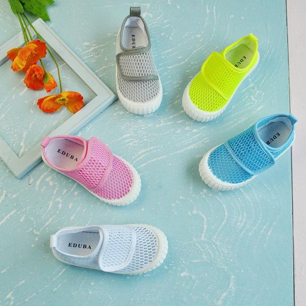 

sandals summer breathable net shoes casual soft sole boys and girls single-layer mesh hole, Black;red