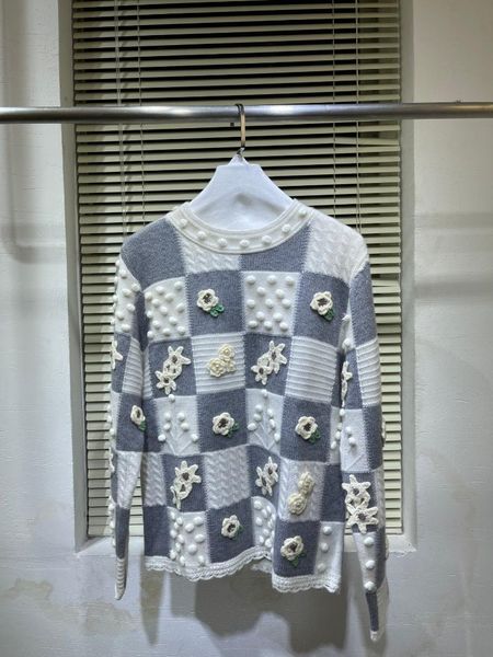 

women's sweaters 2021 women fashion long-sleeved embroidered beaded cashmere sweater 0917, White;black