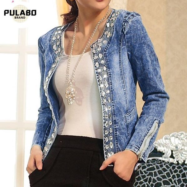 

women's jackets 2021 arrivals women long sleeve denim coat ladies casual jacket outwear jeans overcoat for femme, Black;brown
