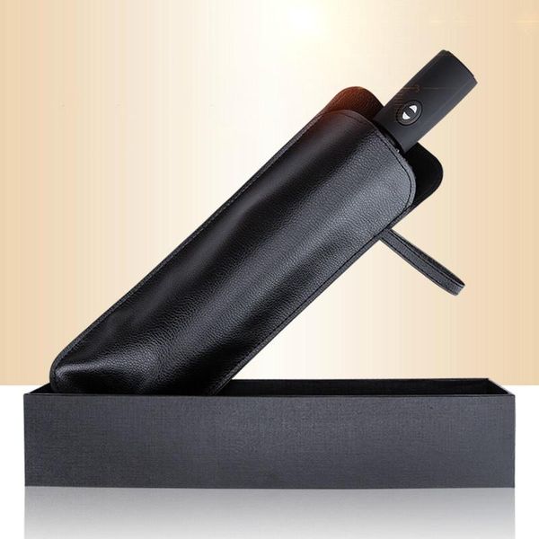 

umbrellas big fully automatic umbrella folding parasol uv 10k windproof sun men and women rain gift box parapluie sy225