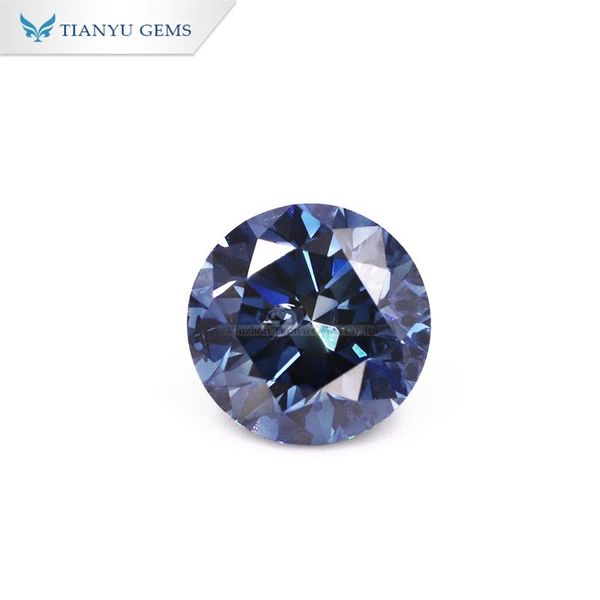 

loose diamonds tianyu gems lab grown hpht round 1.51ct i1 fancy dark blue 7.18*7.25*4.62mm igi lg450025166 synthetic for ring, Black