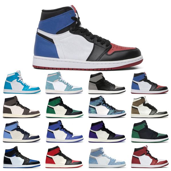 

1s man's basketball shoes turbo green hyper royal unc dark mocha tie dye court purple bred toe cactus jack chicago game shadow 3 twist