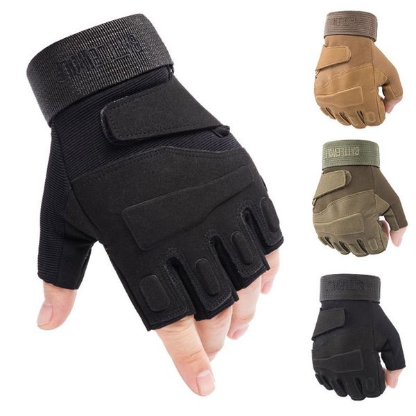 Combate Luvas Militares Sem Fingerless Polícia ao ar livre para Hawk Metade dedo Tactical Protection Cycling Training