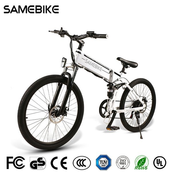 

[eu no tax] samebike lo26 500w cycling electric bike 21 speed foldable 48v 10.4ah 30km/h max ebike mtb bicycle, Silver;blue