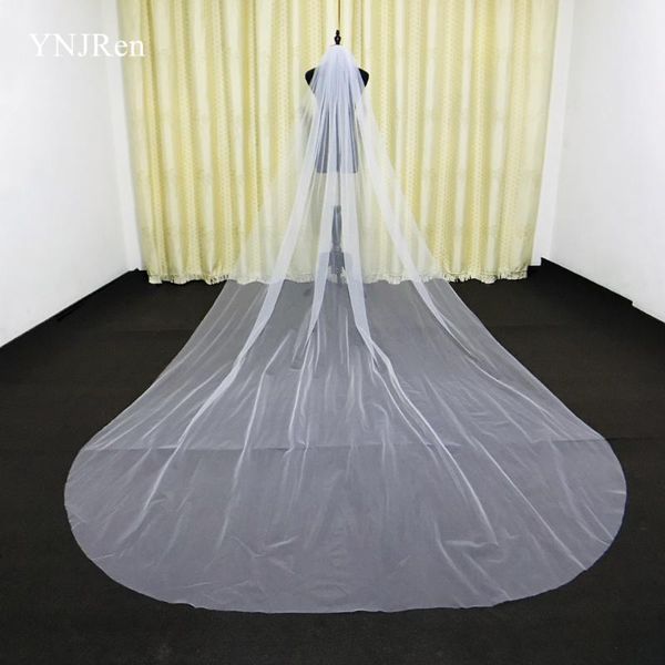 

bridal veils ivory white 3 meters long tulle wedding accessories with comb, Black