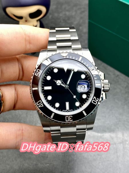 

dh factory men 40mm 116610 mechanical automatic watch ceramic bezel sapphire watches glide buckle movement wristwatch r012q, Slivery;brown